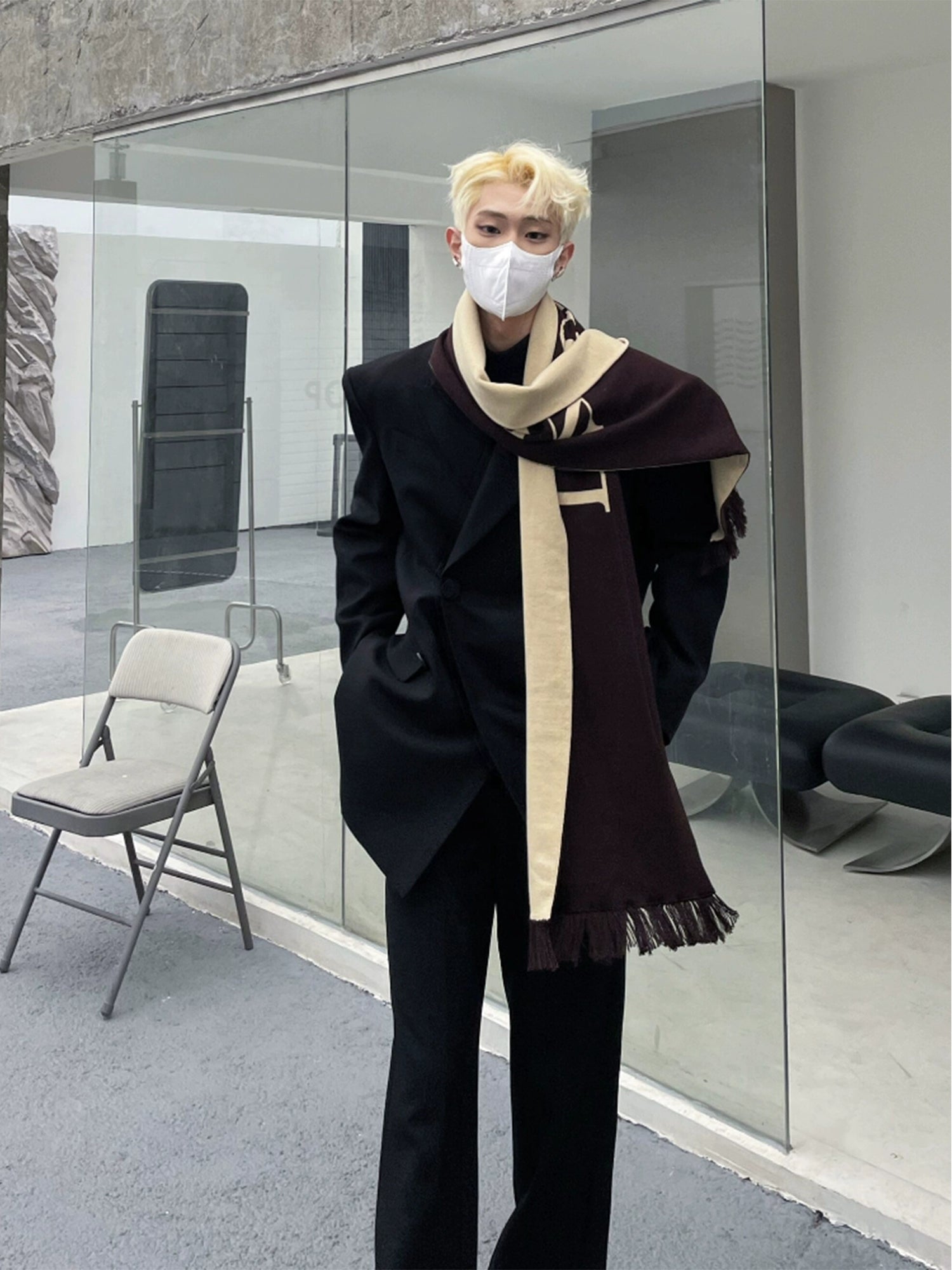 Oversized Black Blazer Suit