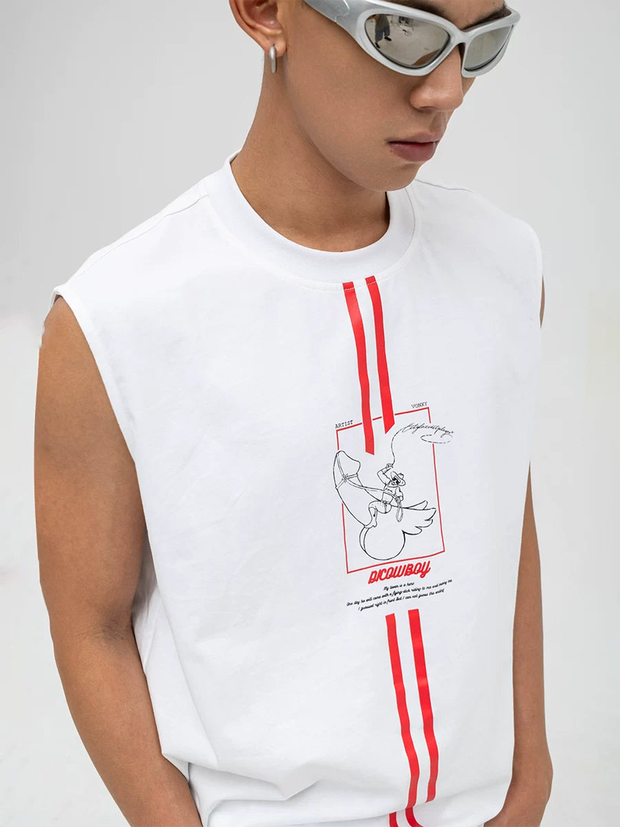 Redline Cowboy Graphic Sleeveless Tee