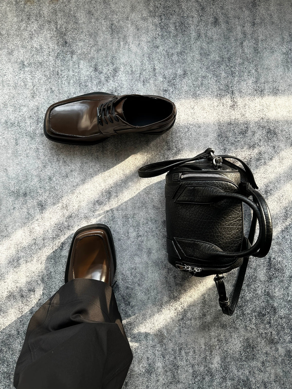 Mercer Square-Toe Derby Shoes