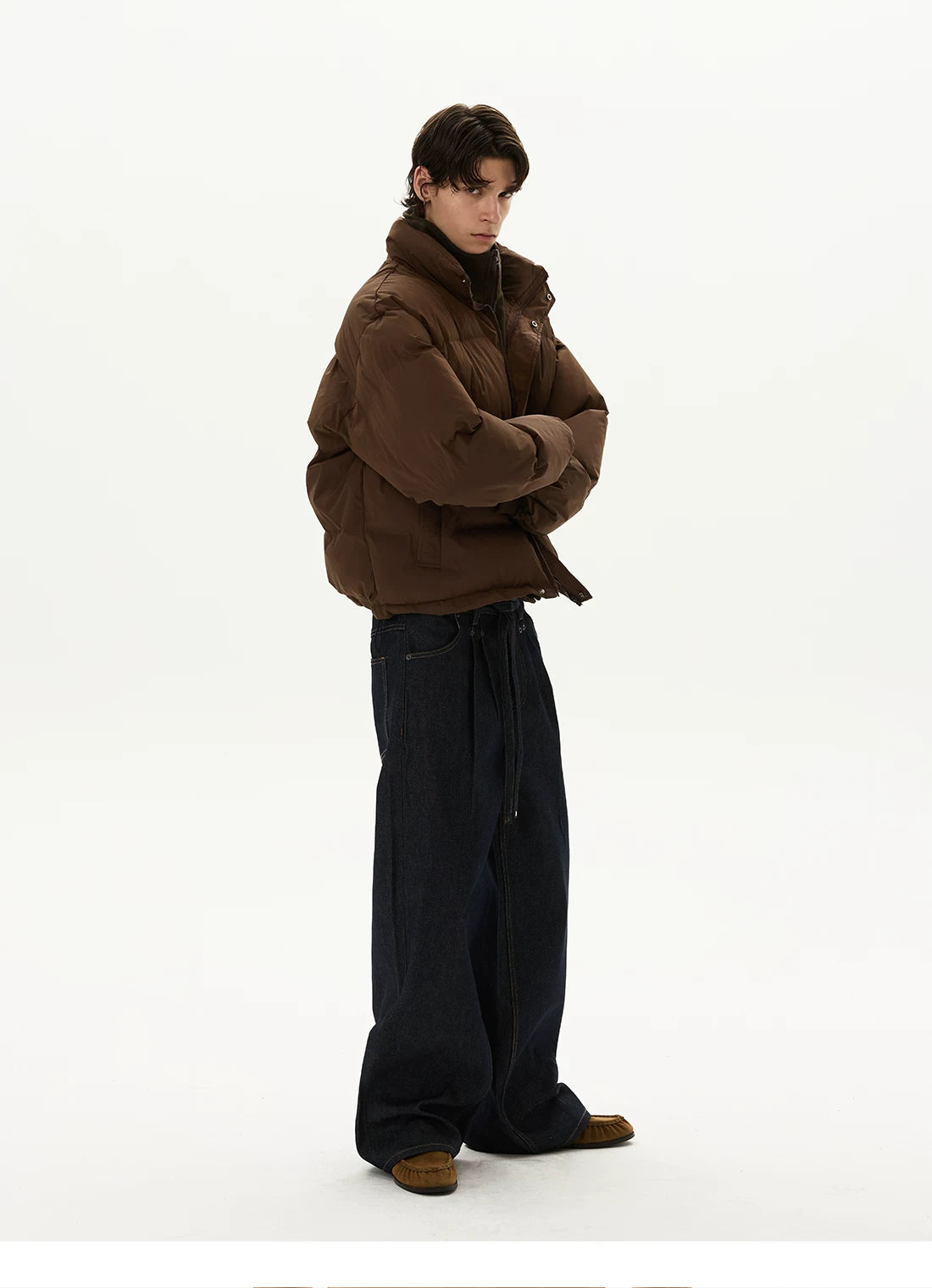 Indigo Drape Balloon Jeans