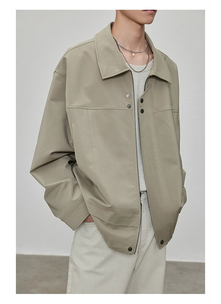 Vertical Split Square Neck Oversized Jacket