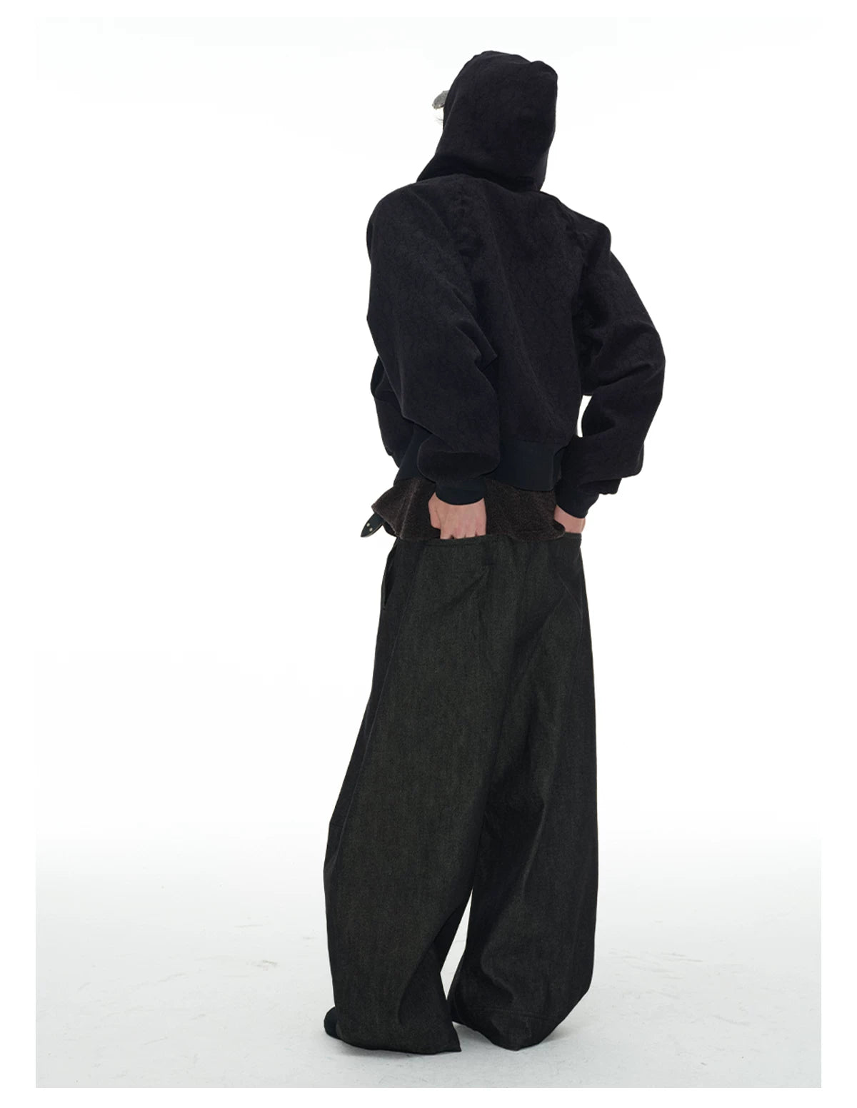 Charcoal Tonal-Jacquard Zip Hoodie