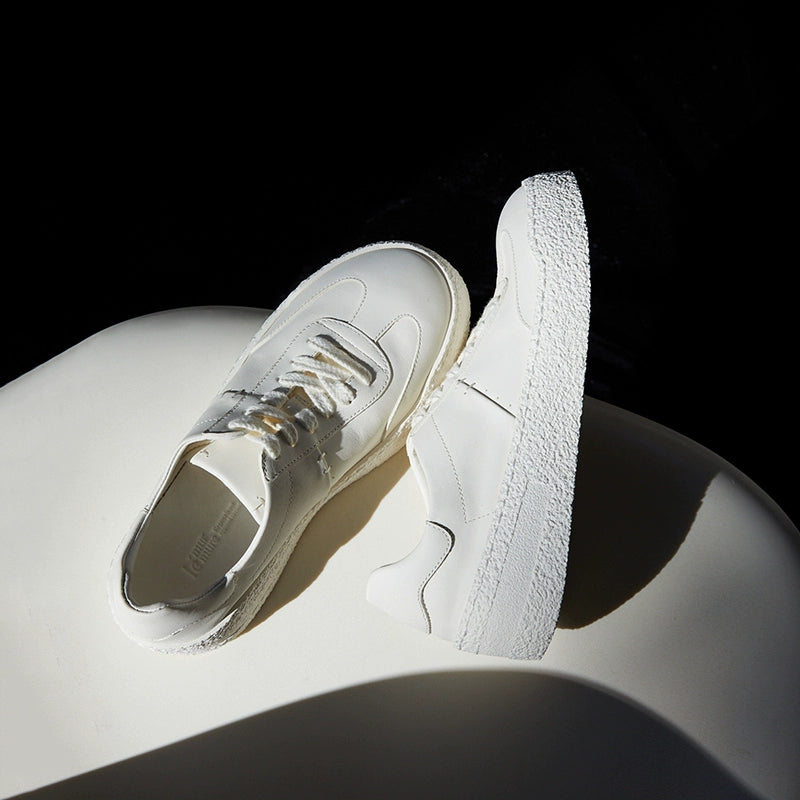 Chunky White Platform Sneakers