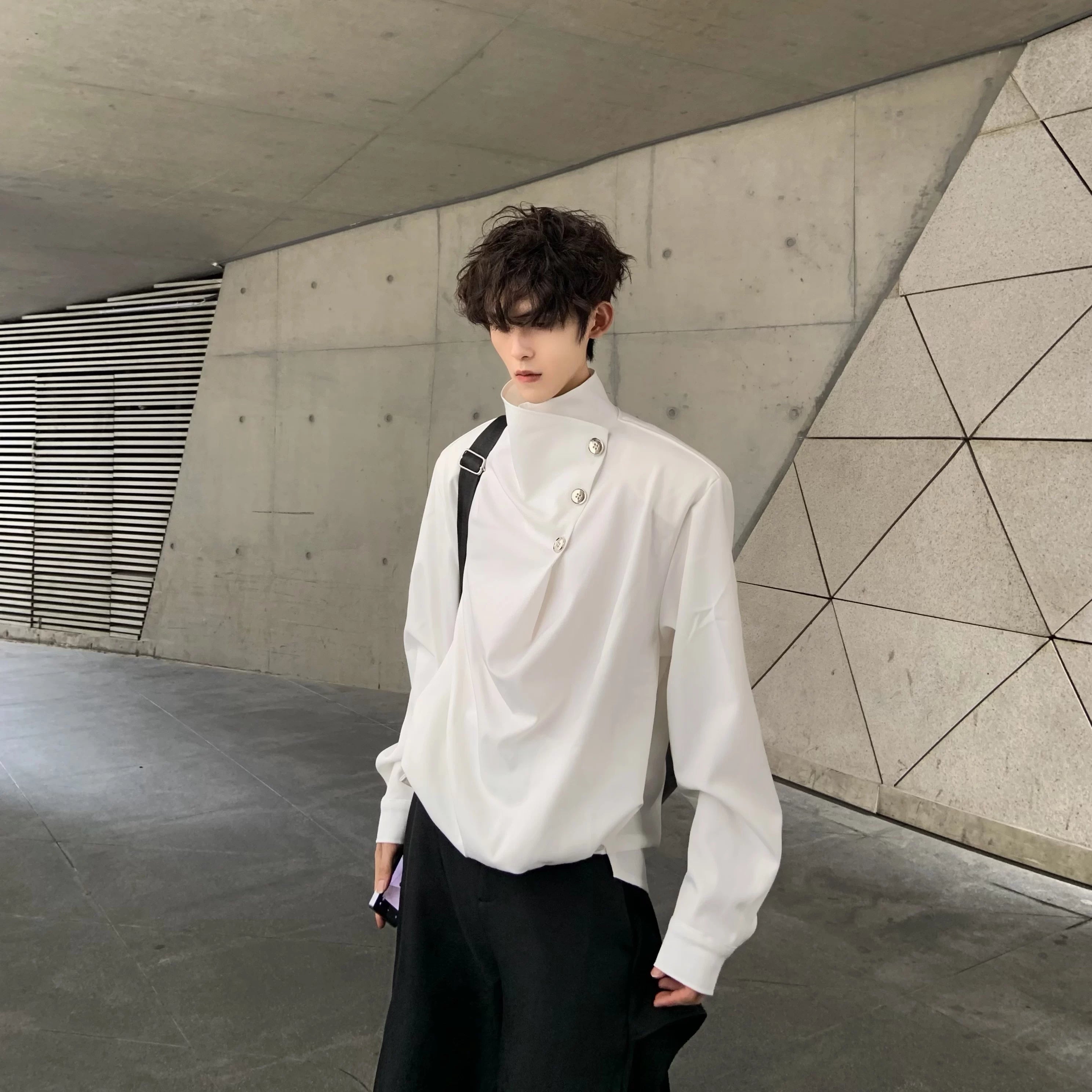Ascent Drape Collar Shirt