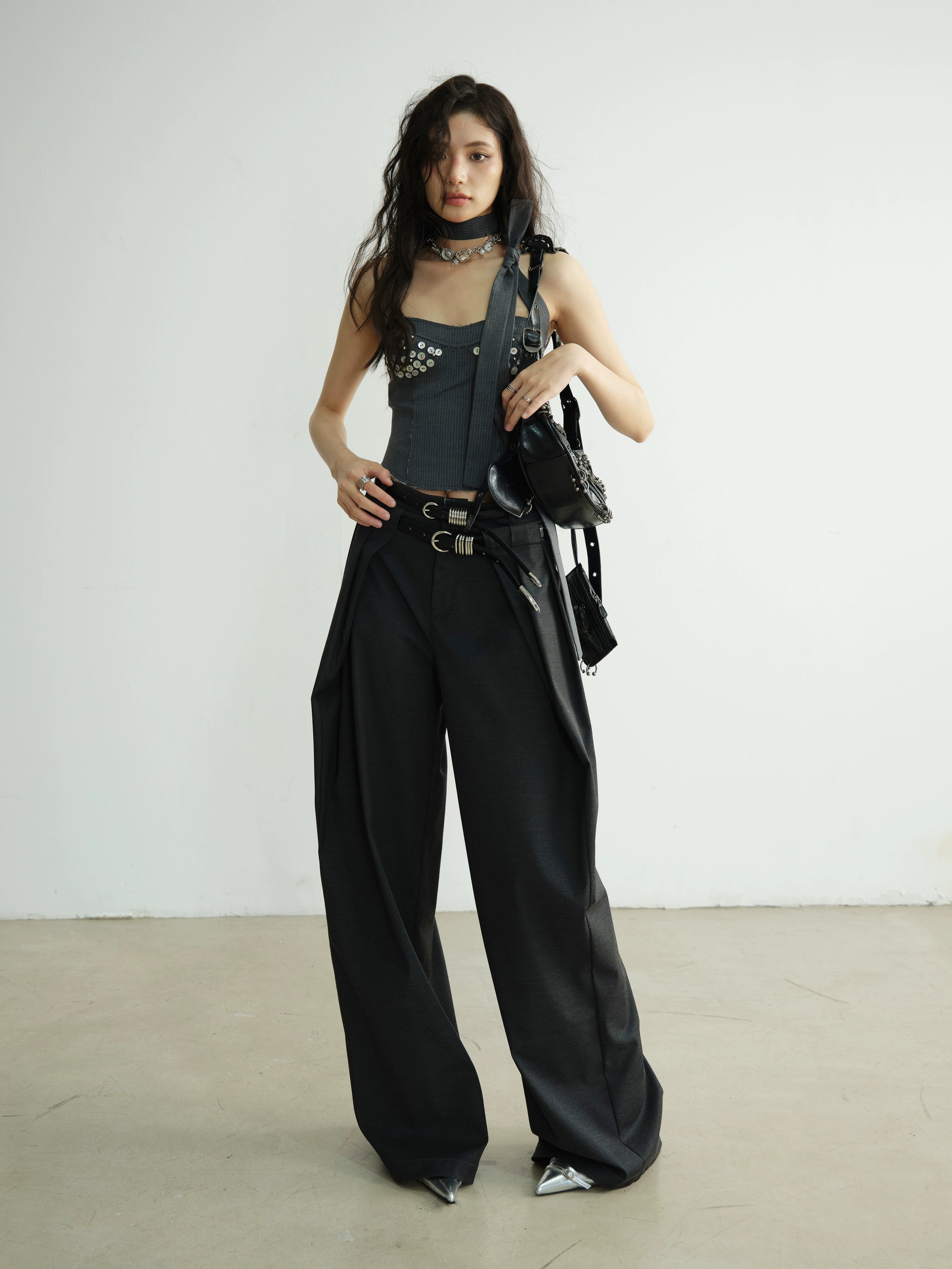 Sequin Embellished Bustier Top