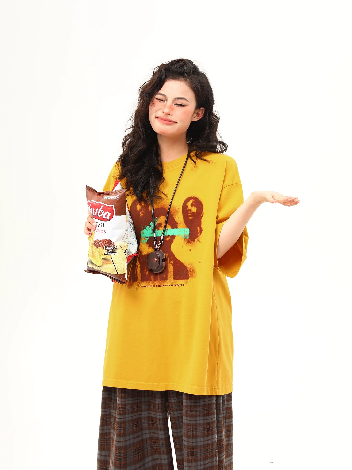 Vintage Graphic Mustard Oversized Tee