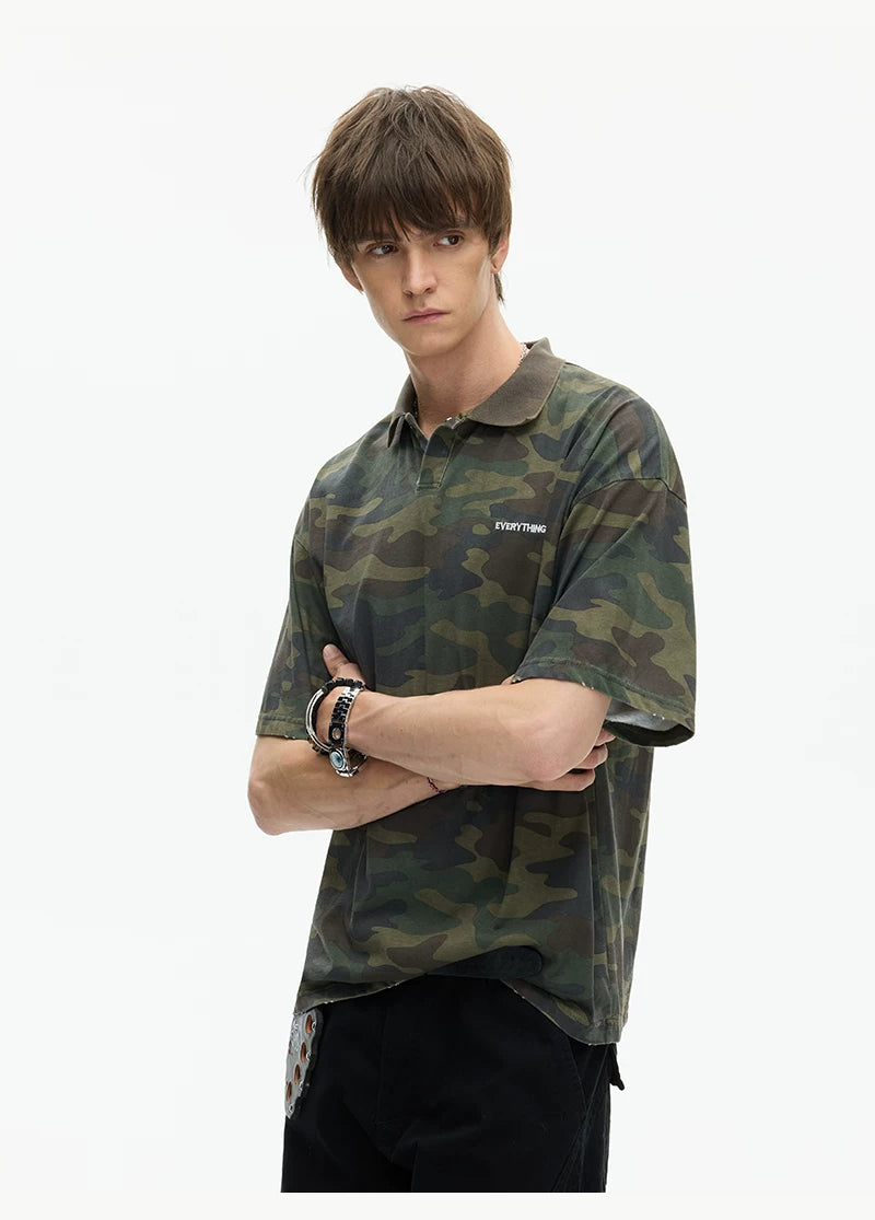 Evergreen Camo Everything Polo Tee