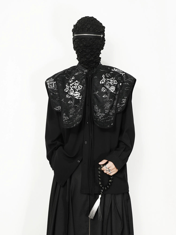 Embroidered Cape Shirt