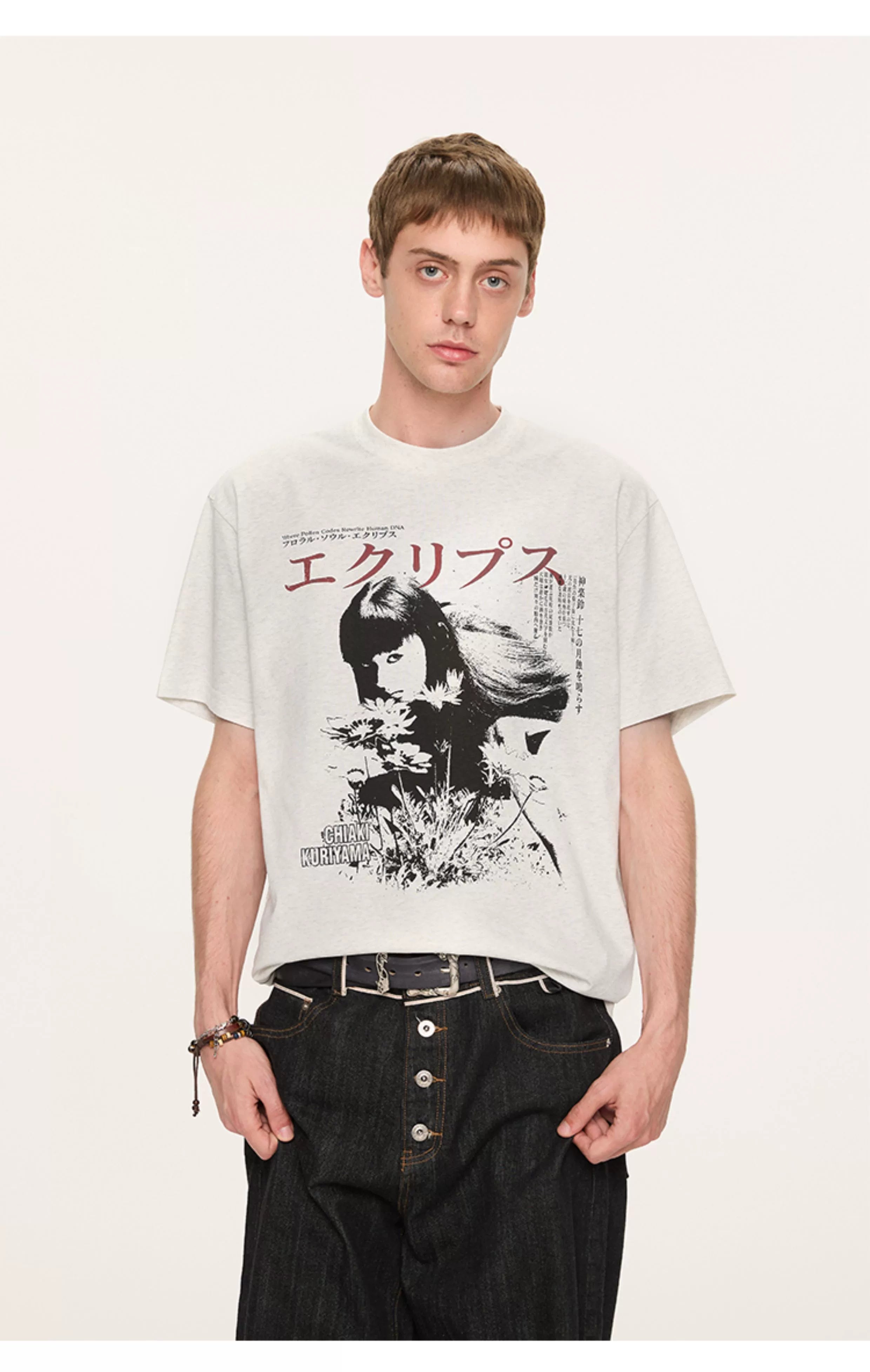 Japanese Graphic Print T-Shirts