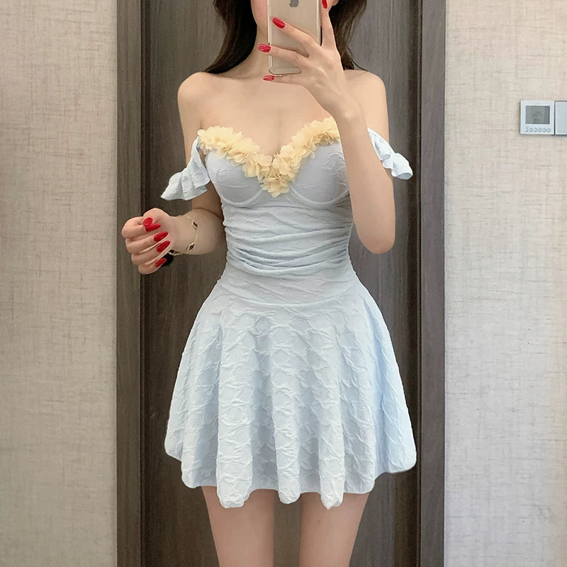 Petal Flutter Ruffle One‑Piece