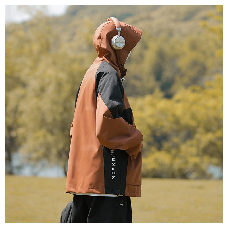 Colorblock Windproof Outdoor Jacket