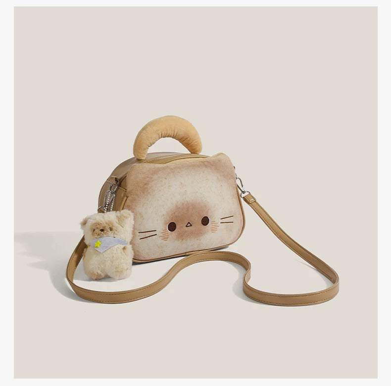 Cinnamon Puff Kitty Barrel Bag