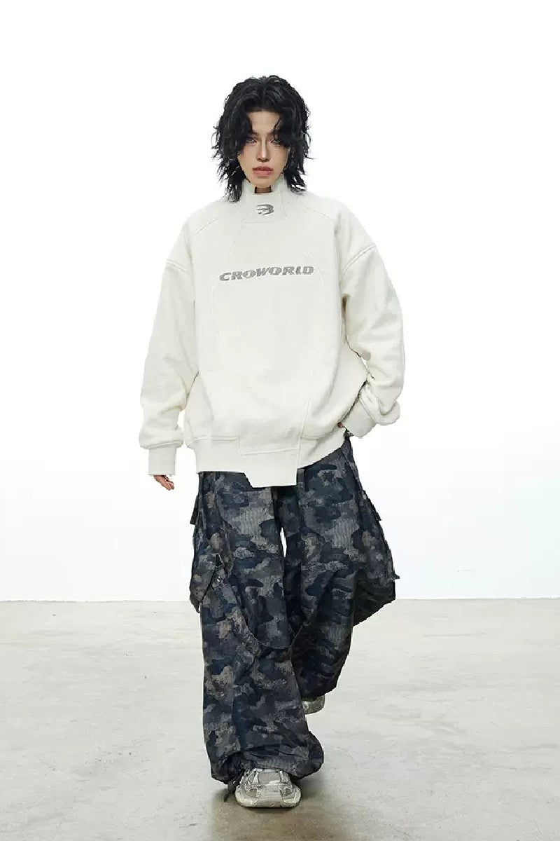 Avant-Garde Deconstructed Logo Sweater - chiclara