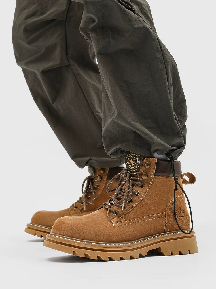 Classic Suede Lace-Up Boots