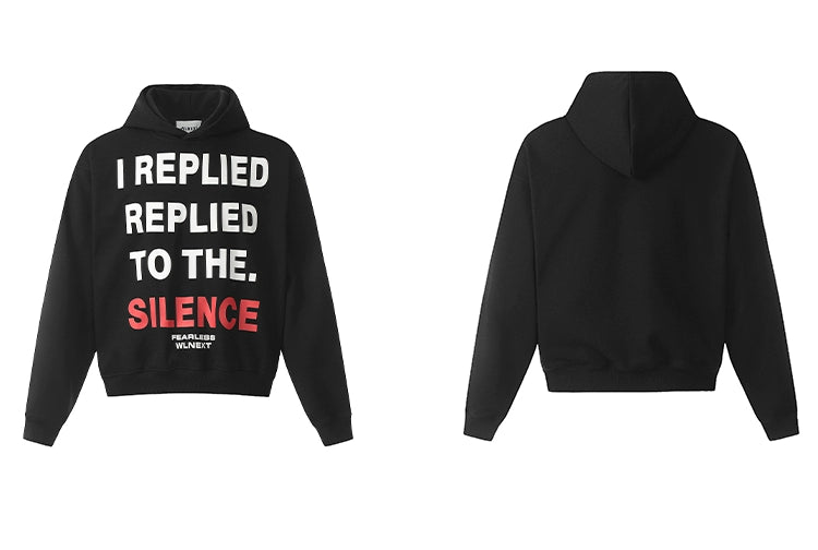 Silence Statement Graphic Hoodie