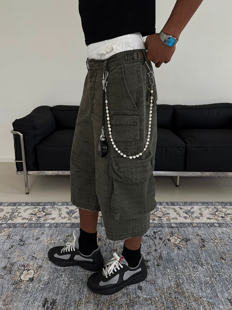 Loose Fit Cargo Shorts Men