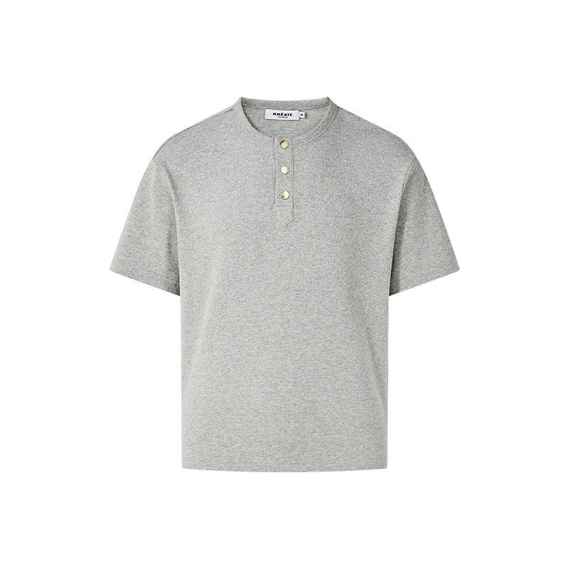 Basic Short Sleeve Henley Tee