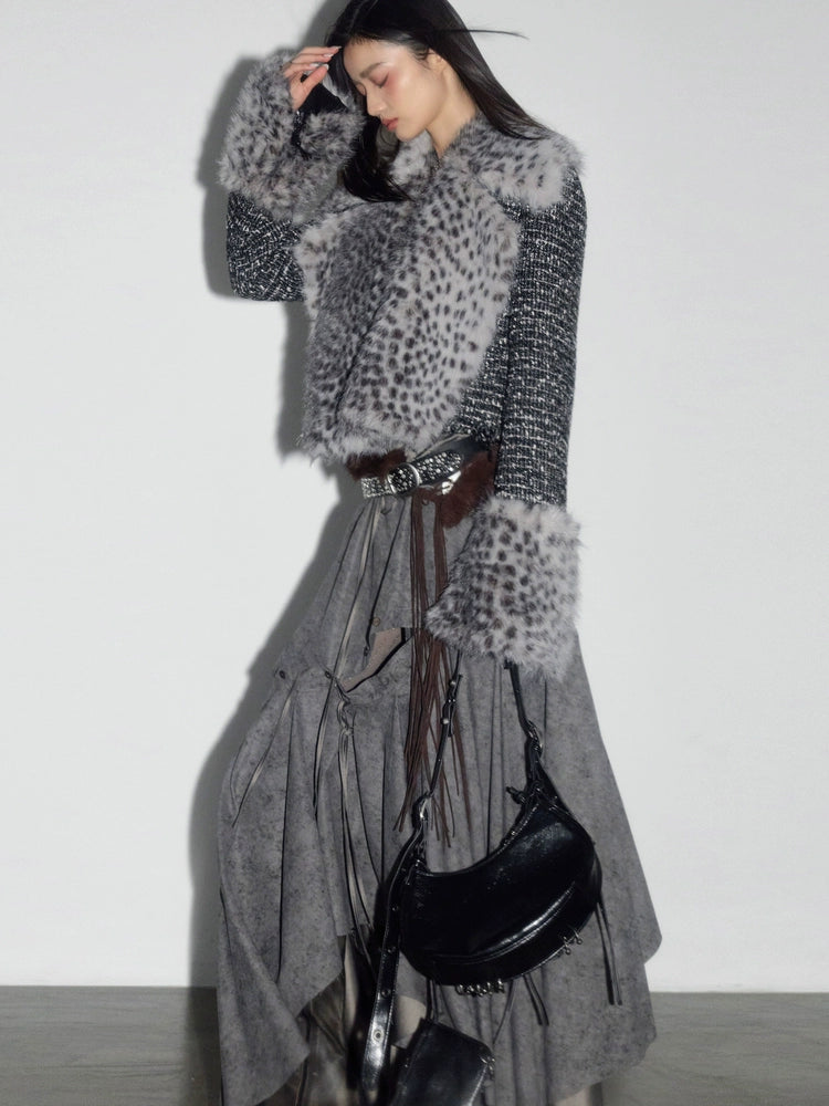 Mist Alloy Draped Midi Skirt