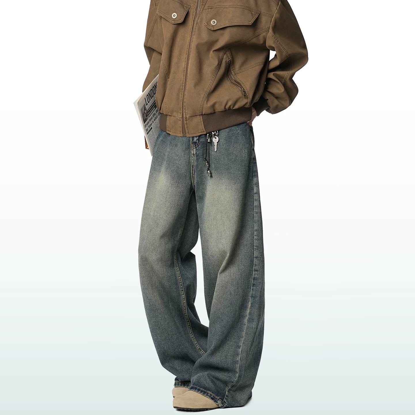 Harbor Fade Wide-Leg Jeans