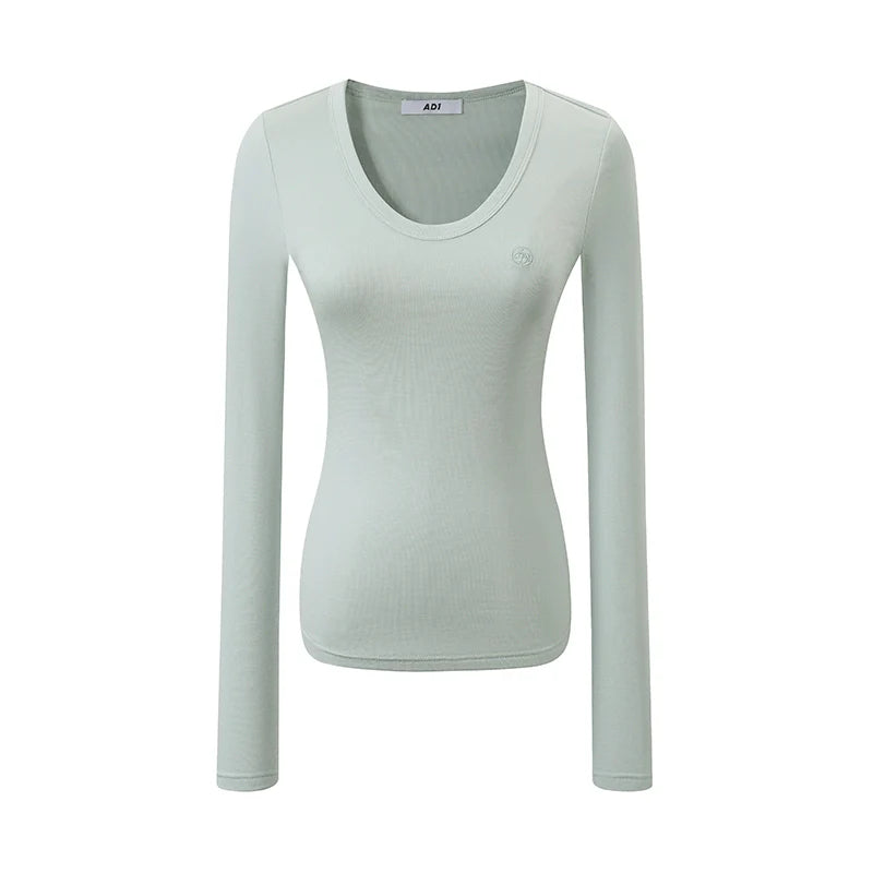 Essential Scoop Neck Long Sleeve Tee