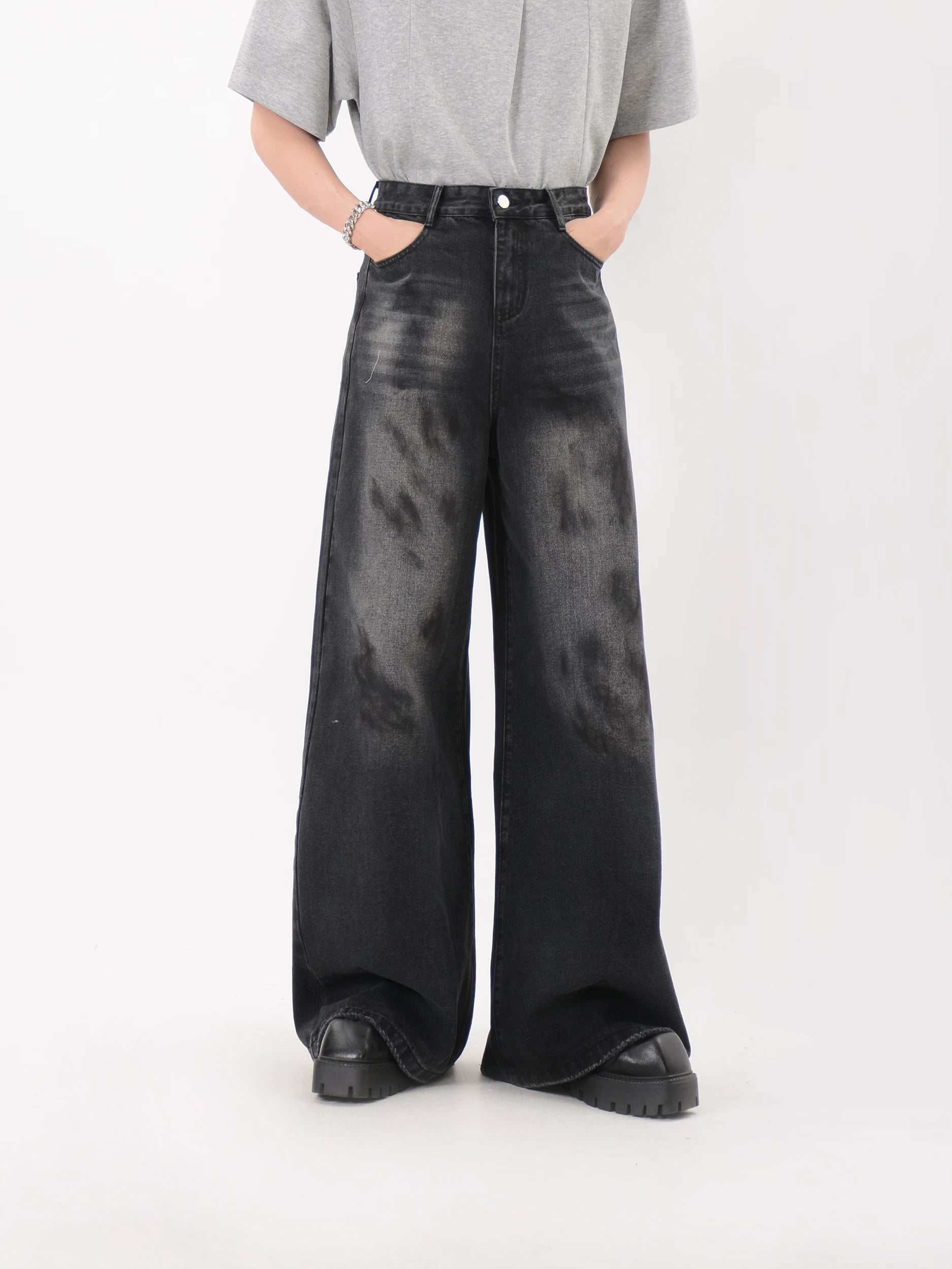 Storm Fade Wide Leg Jeans