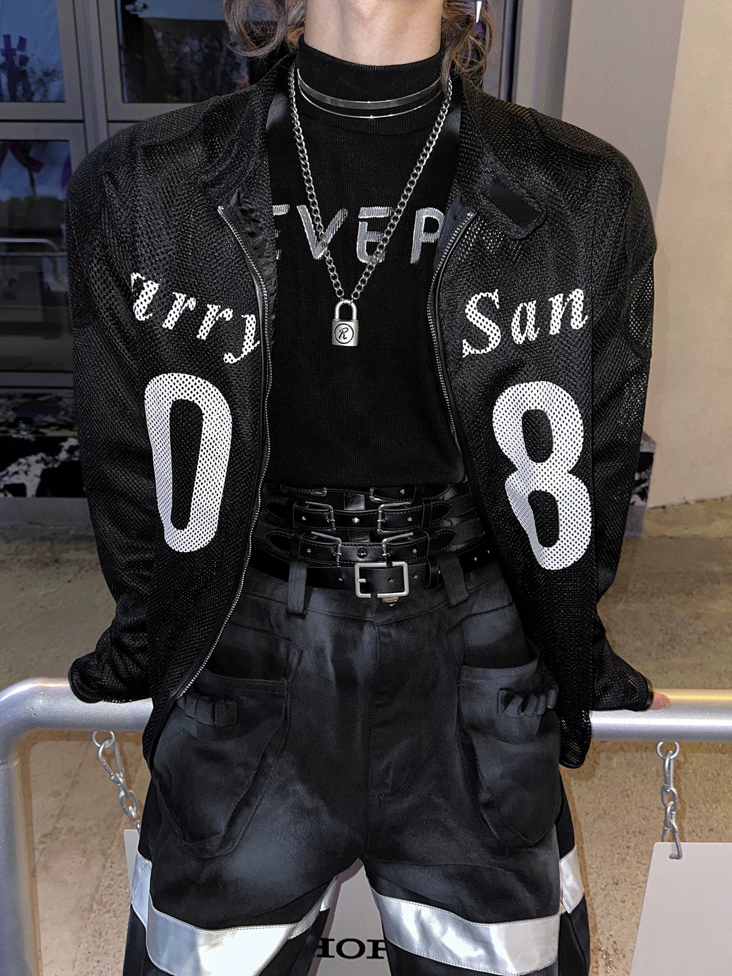 Night Rally Mesh Varsity Zip Jacket