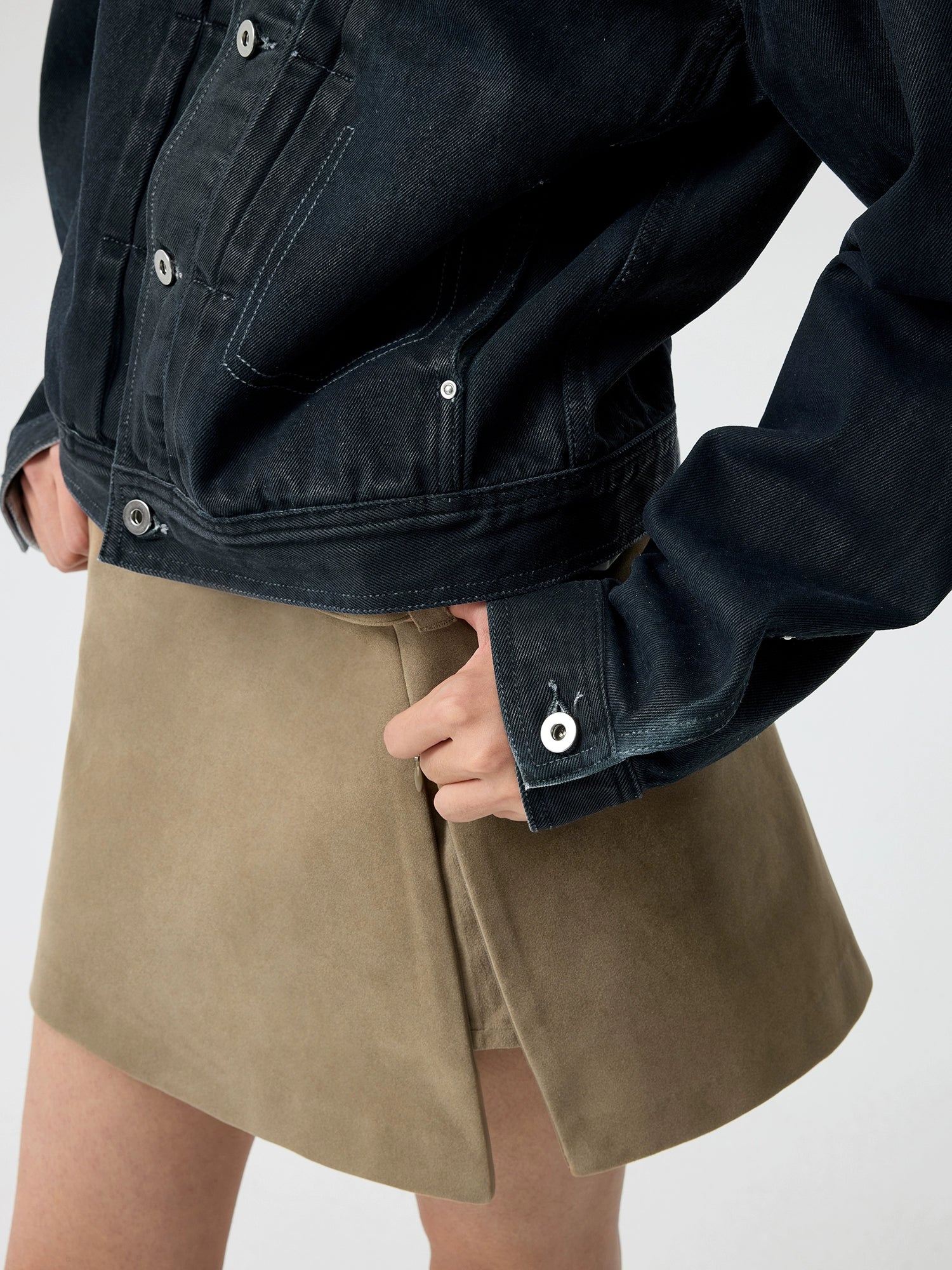 Sandstone Belted Urban Mini Skirt
