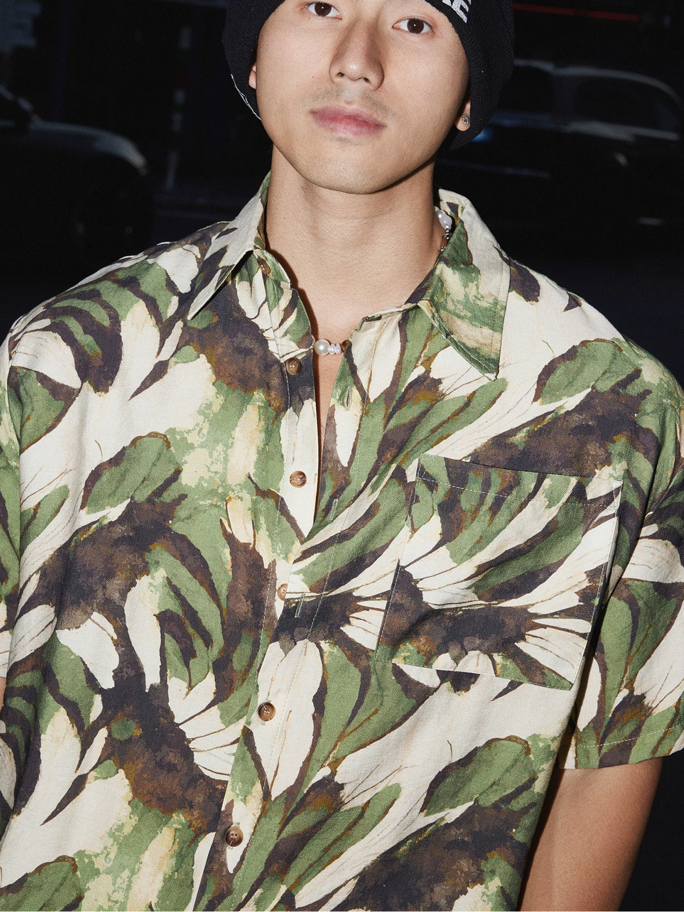 Jungle Canopy Brushstroke Camp Shirt