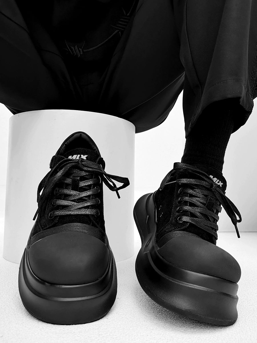 All-Black Chunky Platform Sneakers