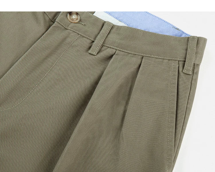 Heritage Taper Pleated Chino Trousers