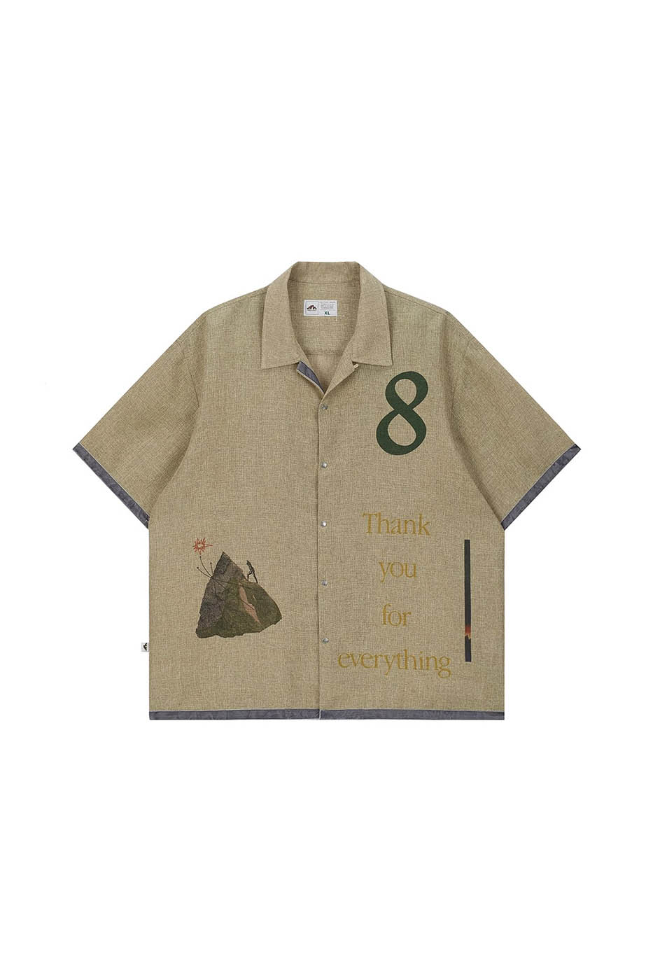 Camisa de campamento de texto gráfico