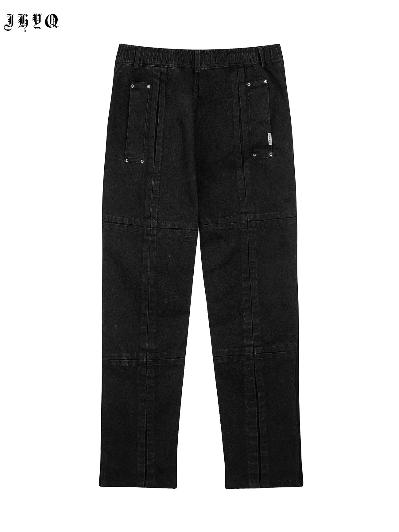 Embroidered Zipper Split Denim Jeans - chiclara