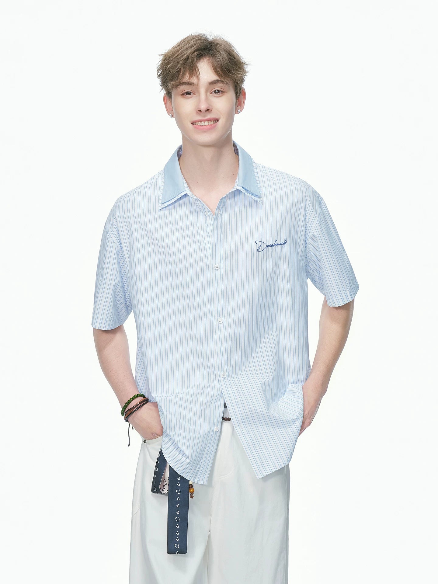 Daylight Pinstripe Contrast Collar Shirt