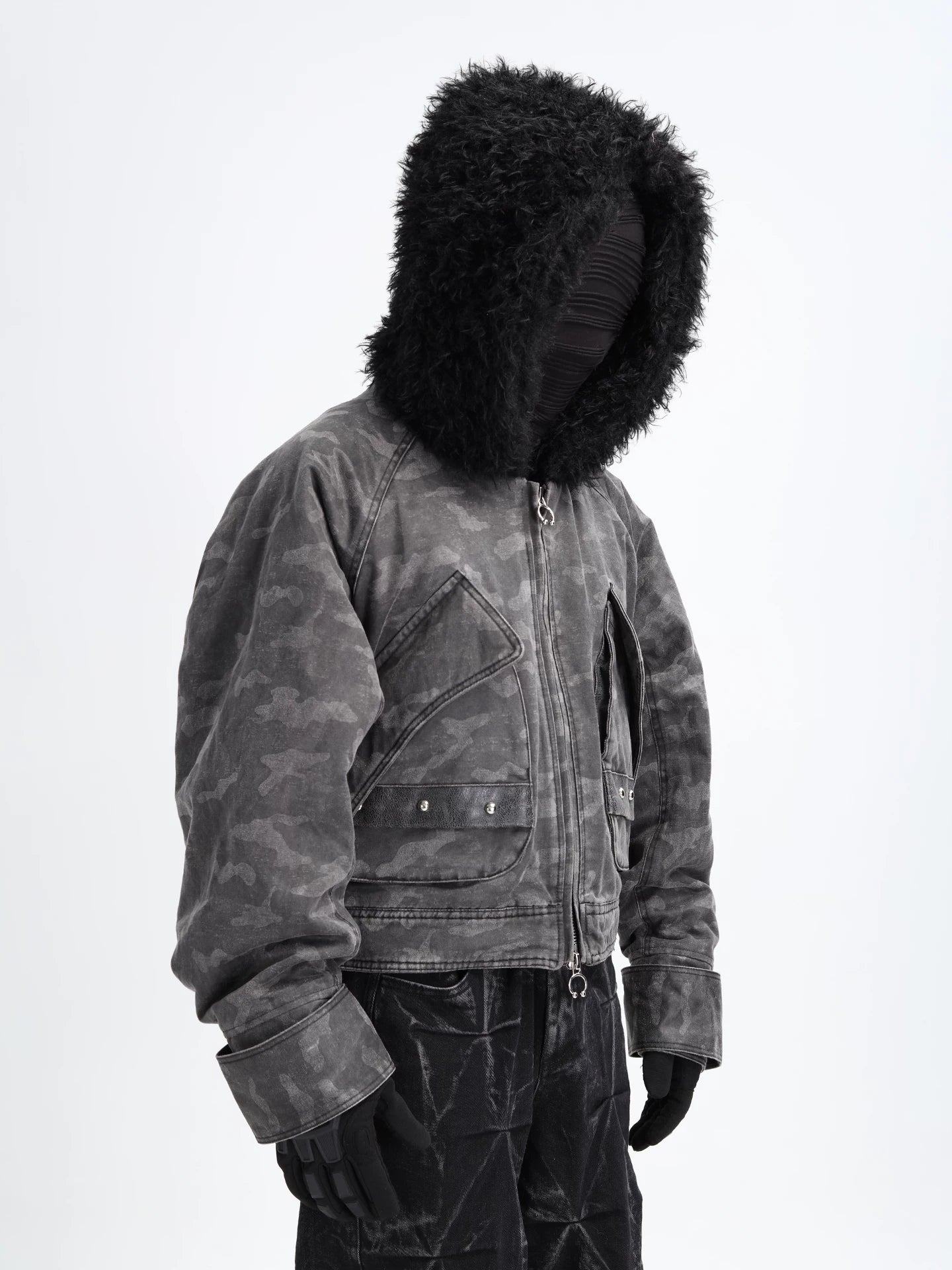 Ember Faux-Shearling Hooded Bomber