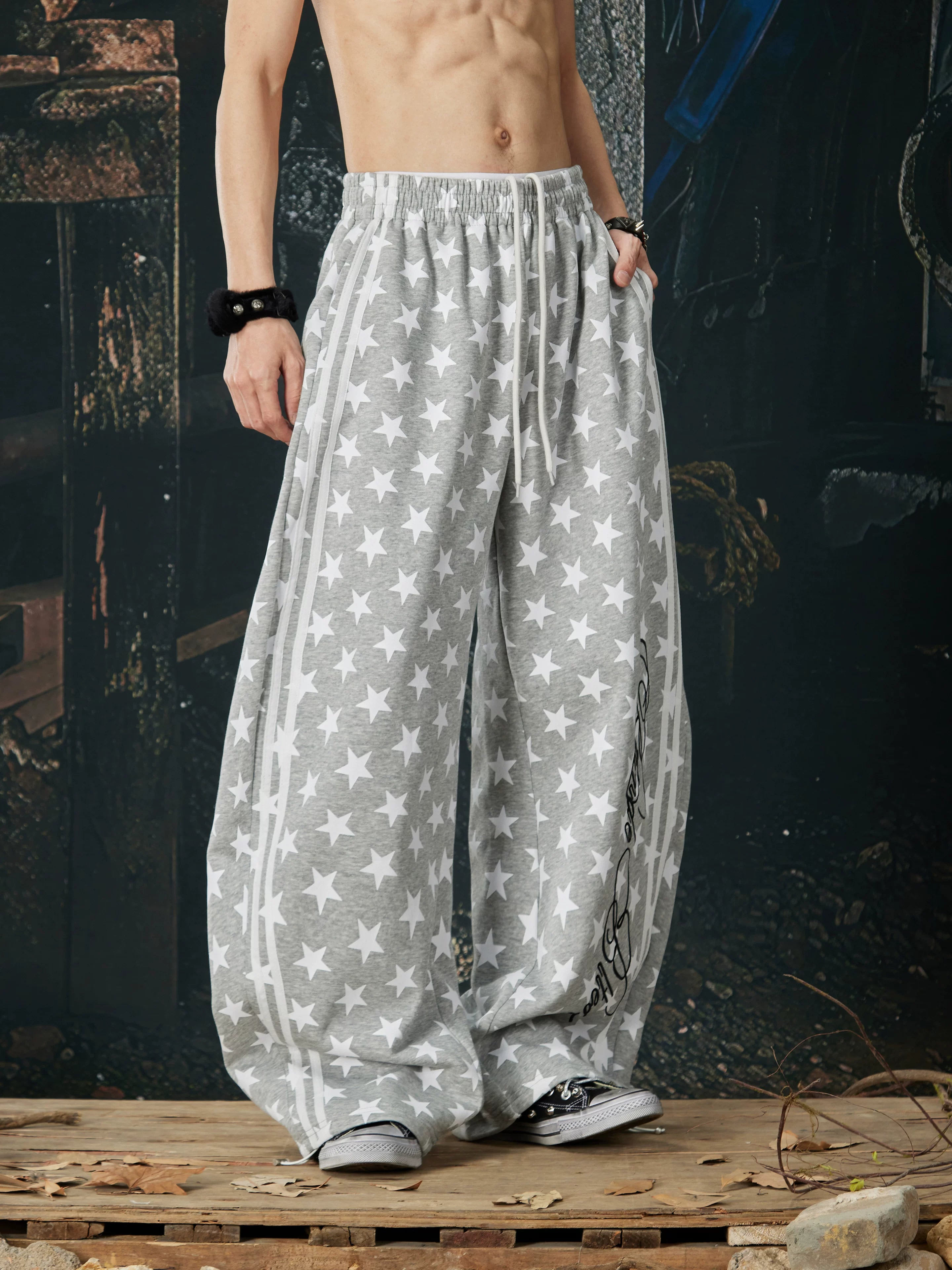 Starlite Riot Wide‑Leg Track Pants