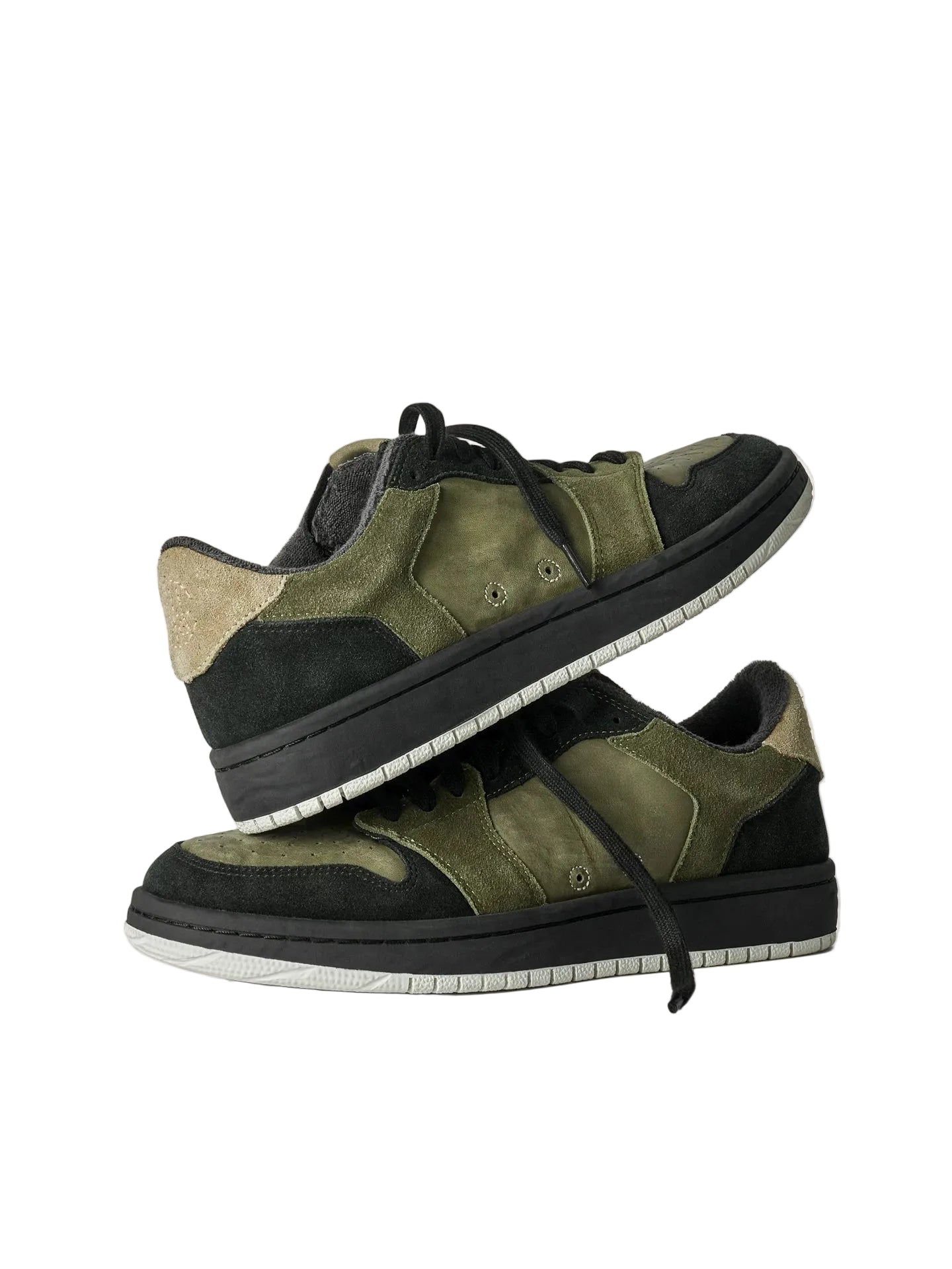 Vintage Colorblock Leather Sneakers