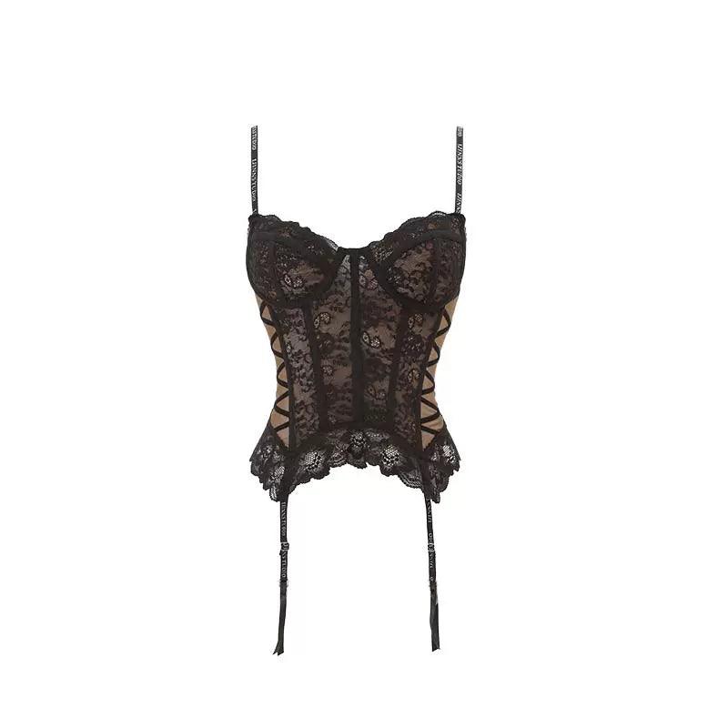 Midnight Lace Corset Top - chiclara