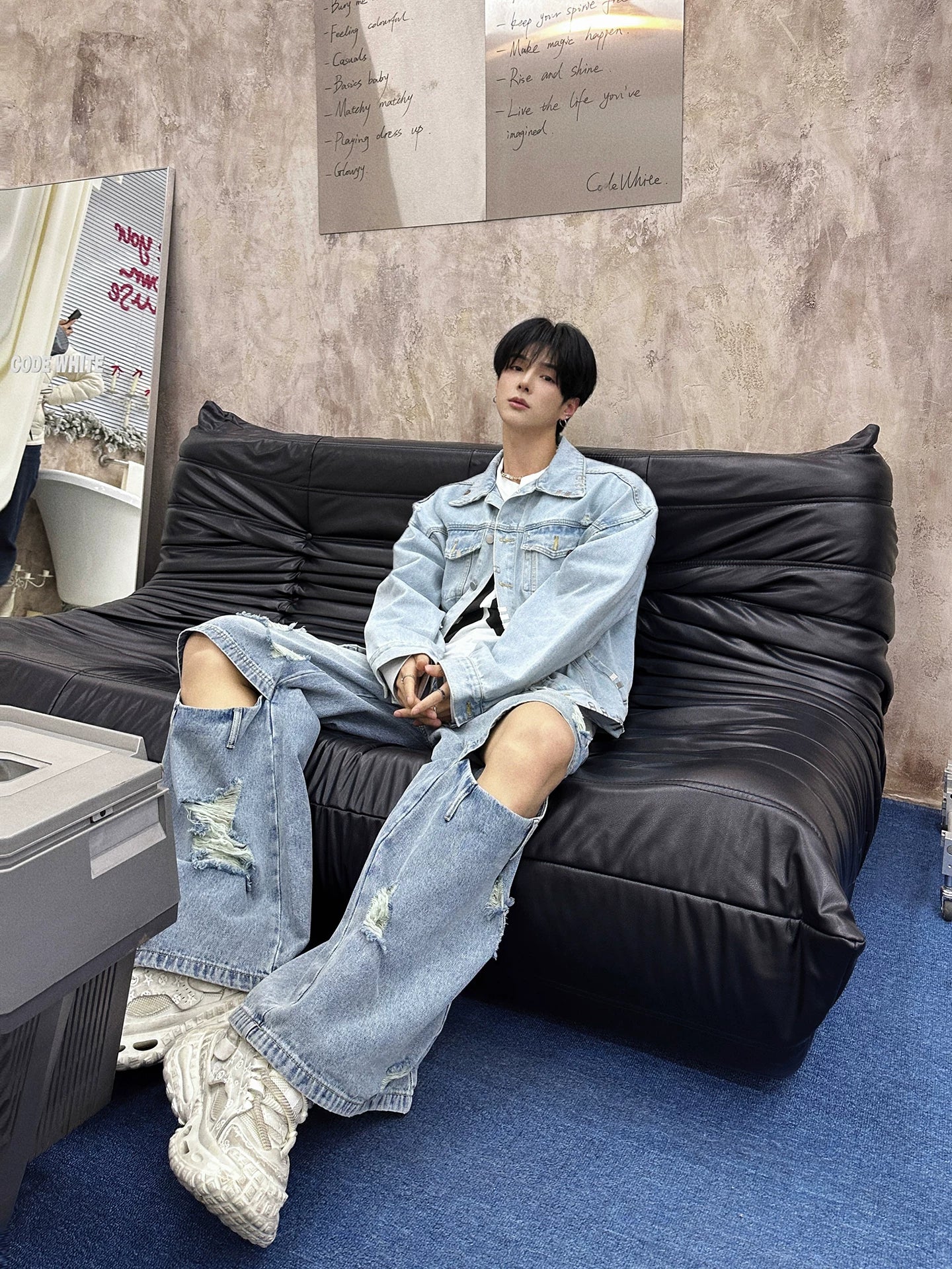Abyss Portal Blowout Knee Cargo Jeans