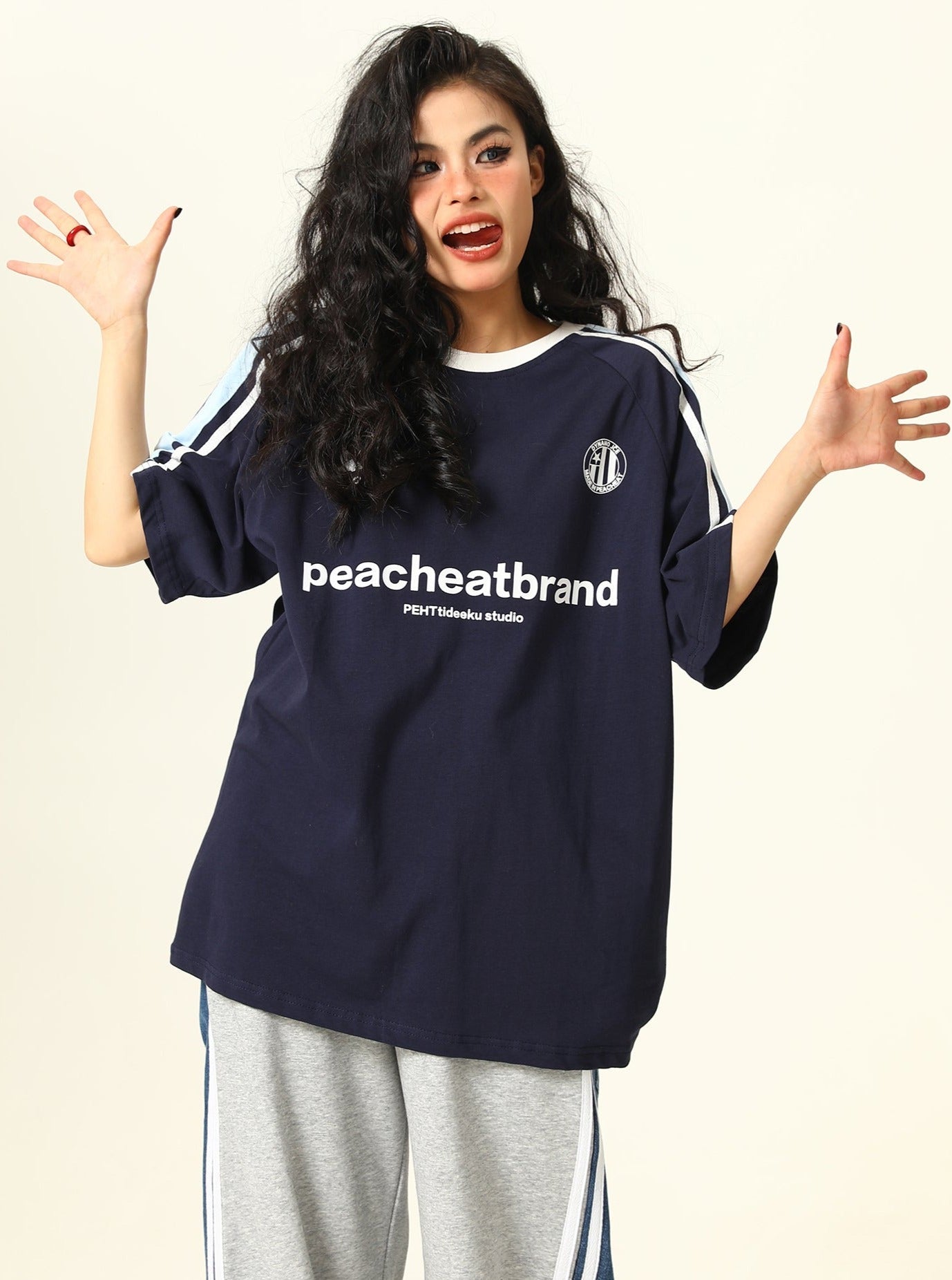 Oversized Athletic-Style T-shirt