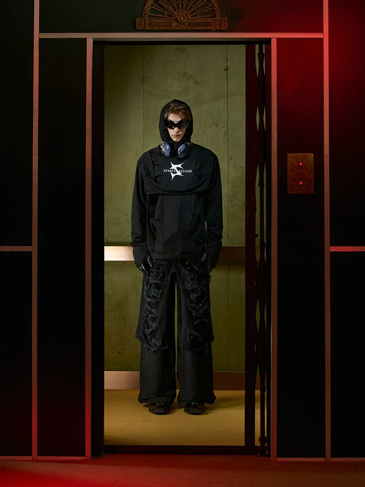 Deconstructed Graphic Hoodie