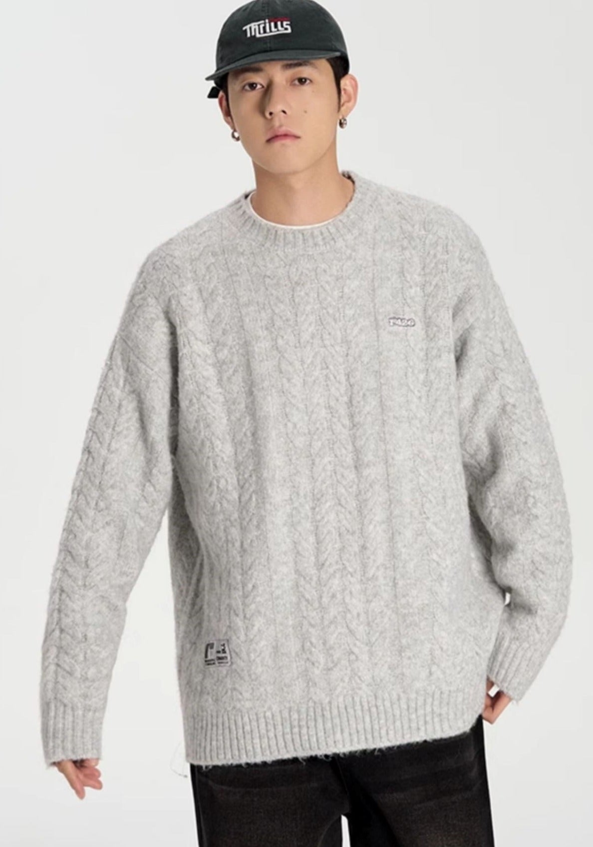 Hip-Hop Versatile Twist Knit Sweater - chiclara