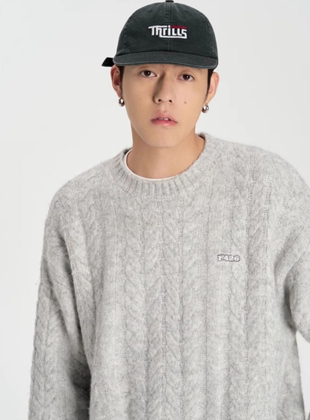 Hip-Hop Versatile Twist Knit Sweater - chiclara