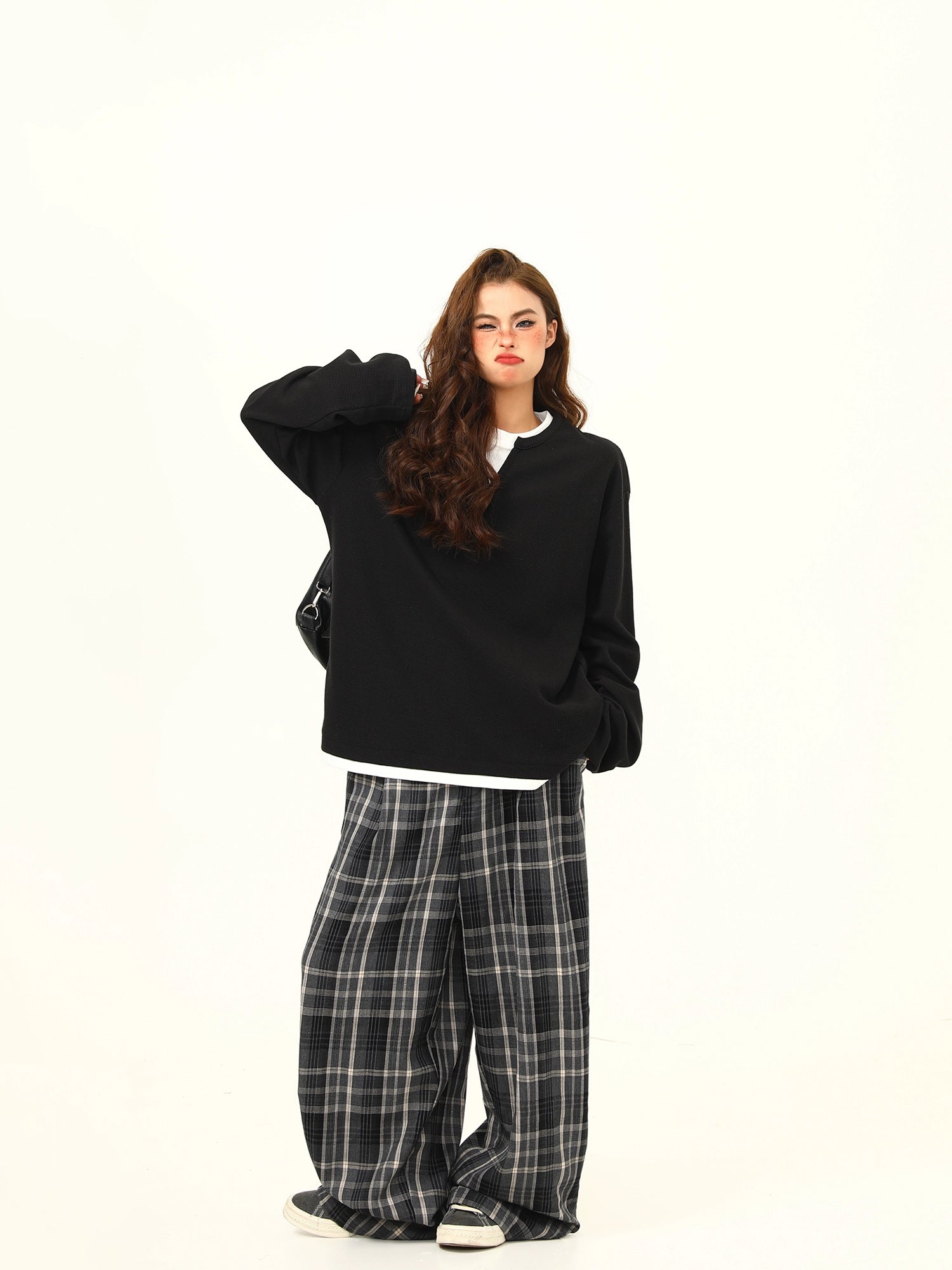 Minimalist Waffle Knit Pullover