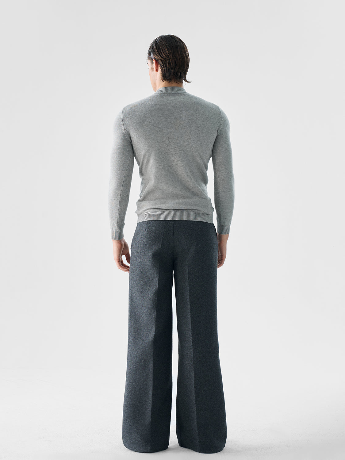 Half High-Neck Slim Fit Knit Sweater