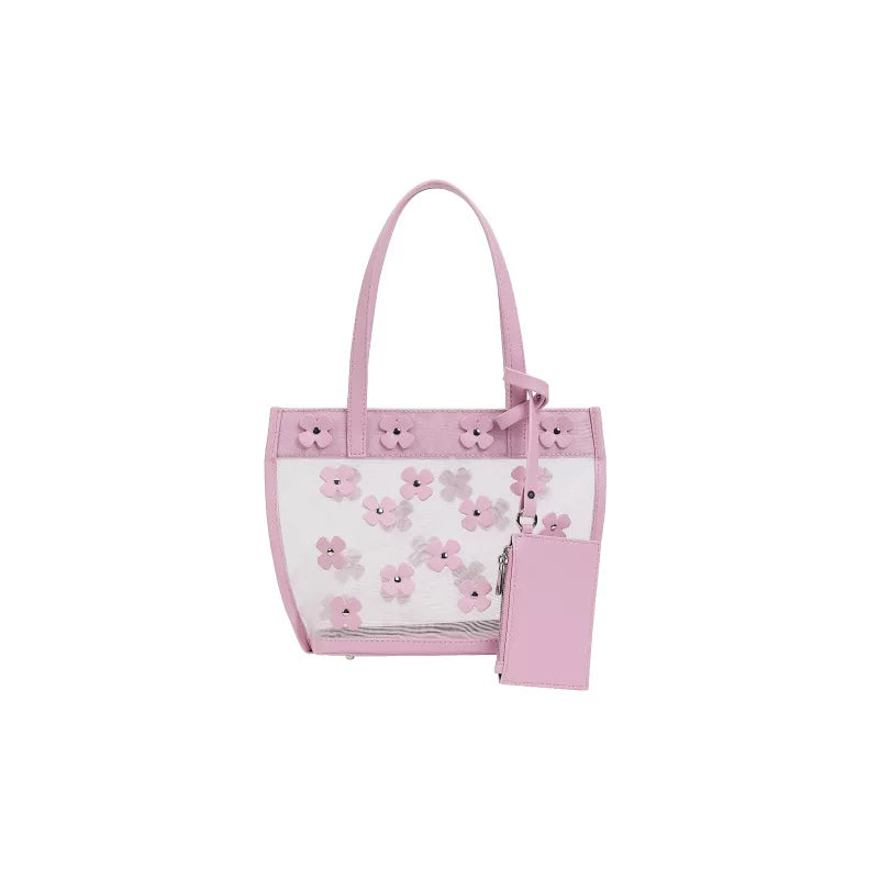 Floral Mesh Mini Tote with Card Pouch - view 3