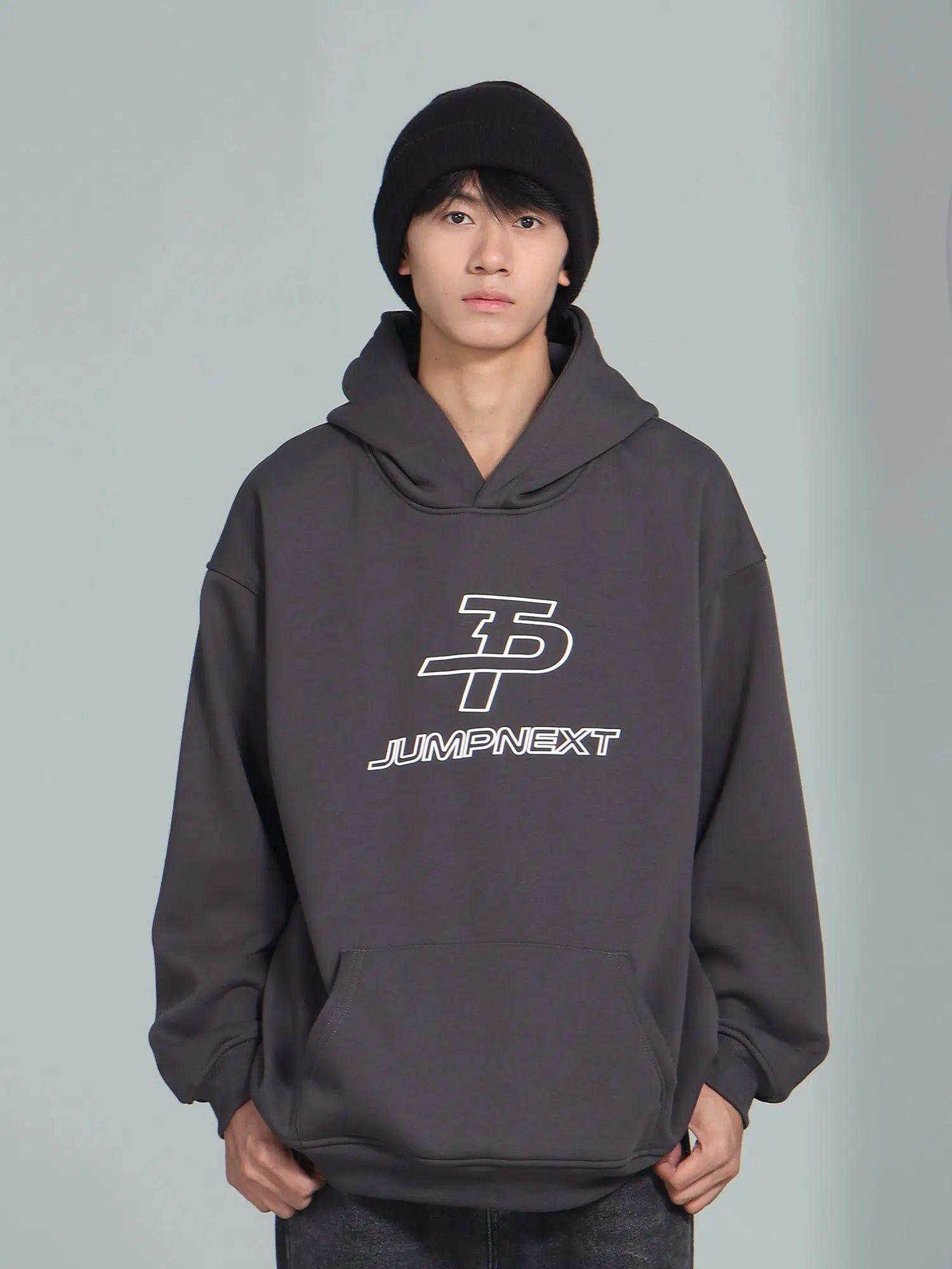 Loose Fit Hoodie with Logo Detail - chiclara