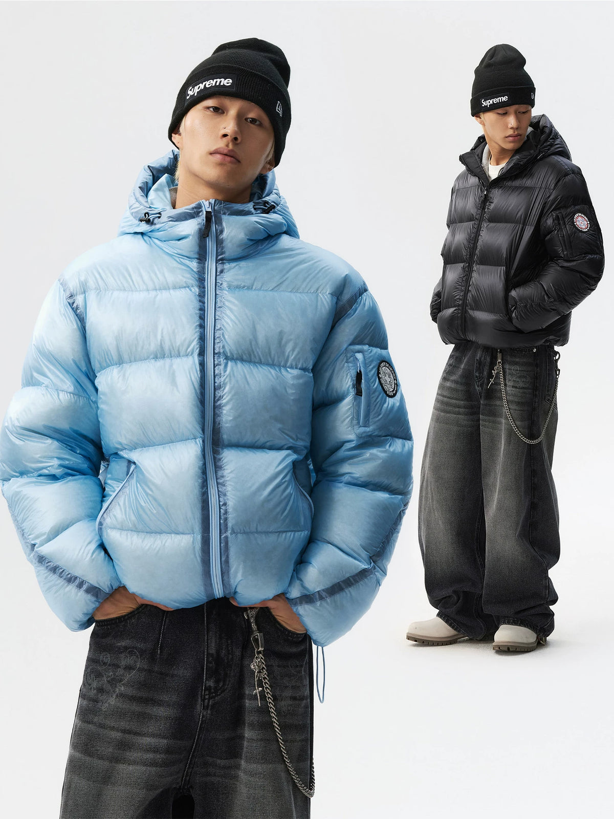 Glacier Halo Reflective Hooded Puffer Jacket