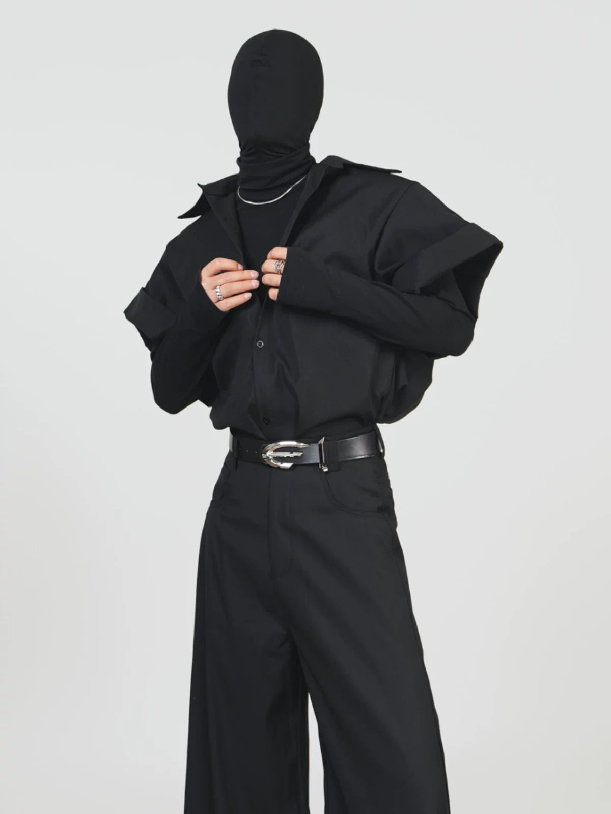 Monolith Drape Oversized Layered Shirt