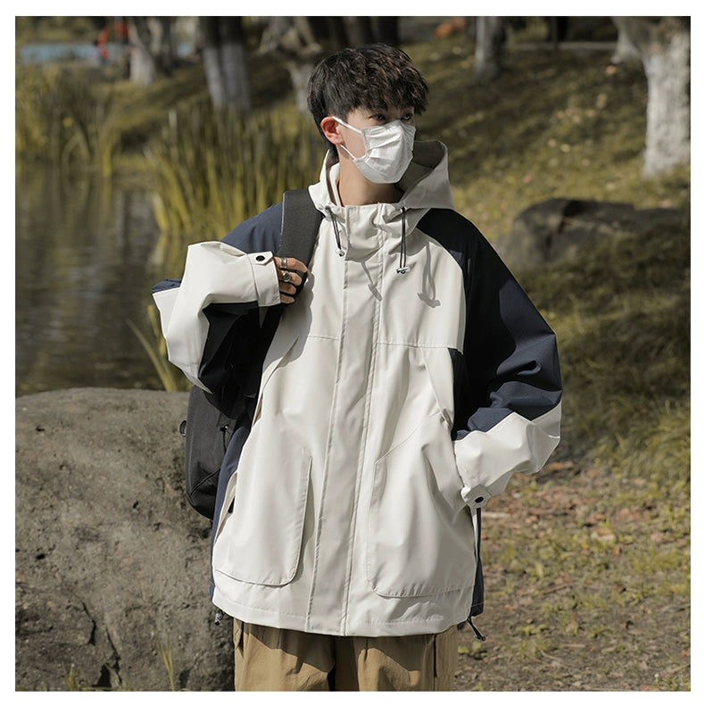 Colorblock Windproof Outdoor Jacket