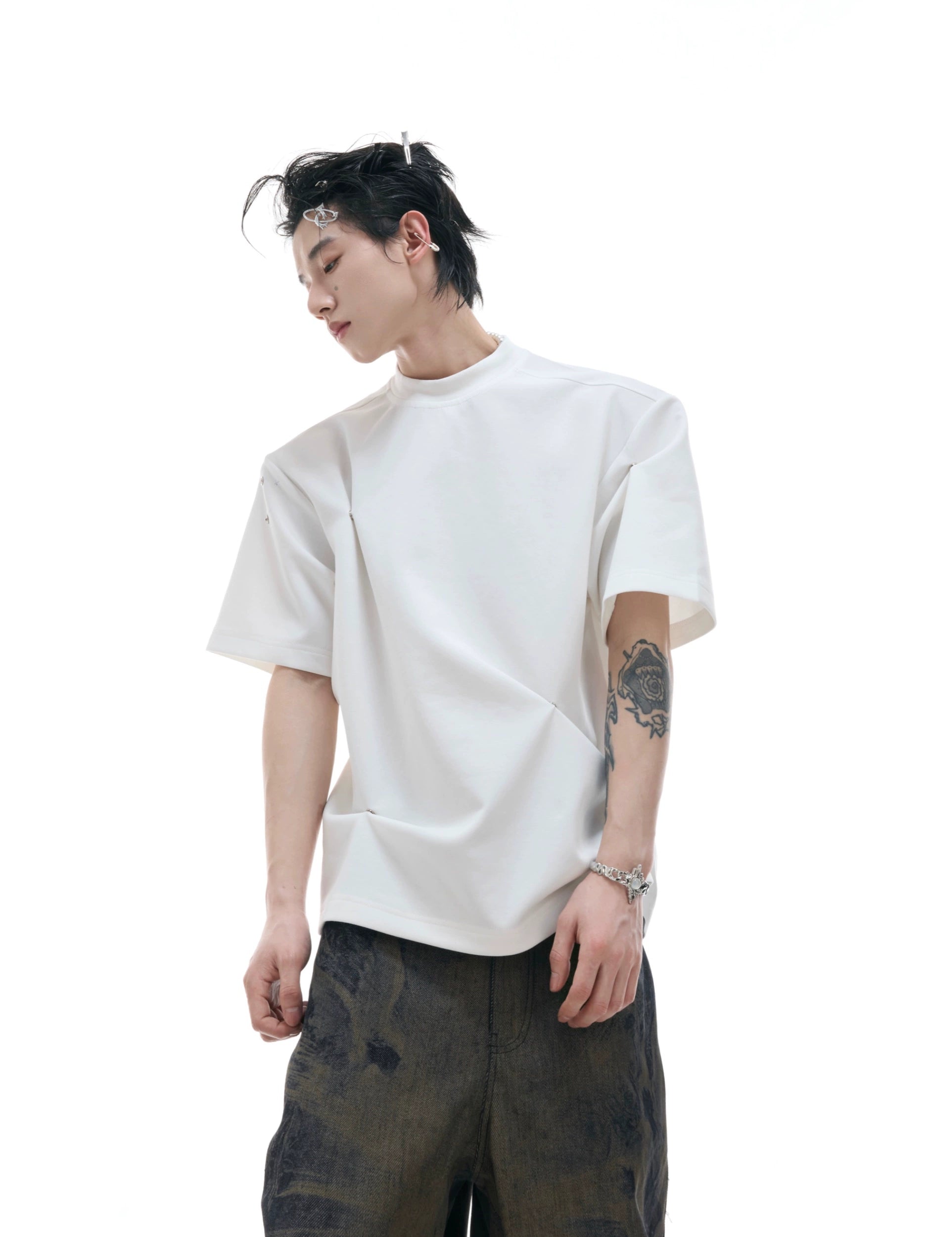 Tactical Black Mock Neck T-Shirt